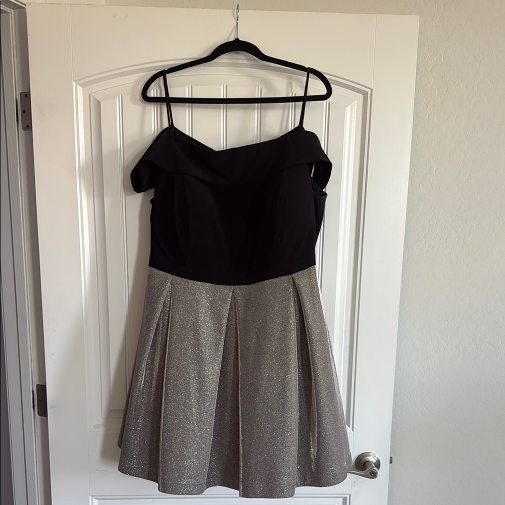 Morgan & Co. Black and Silver Mini Dress